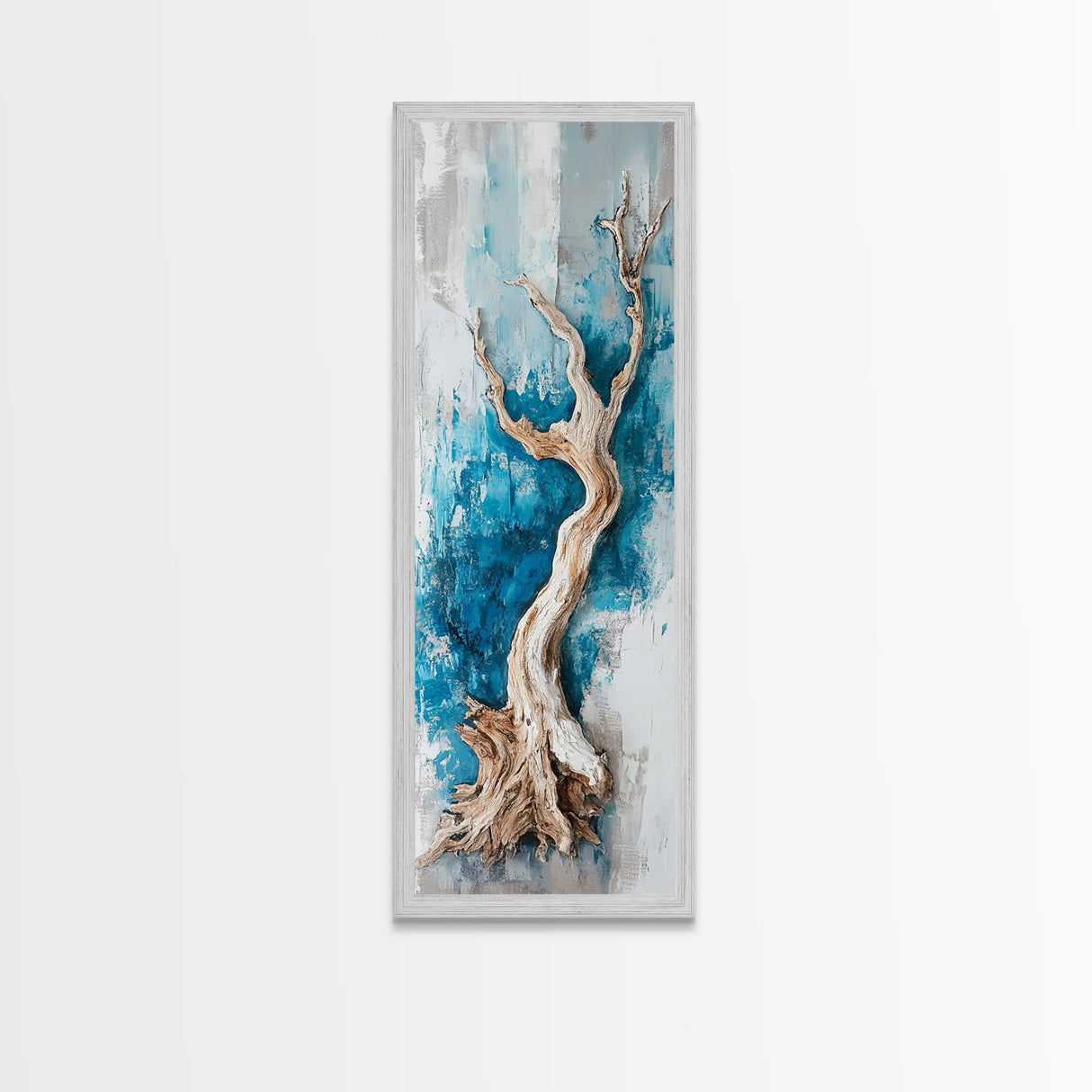Gnarled tree, birch tree painting, Joshua tree art, pine tree art, rustic decor, farmhouse art, framed canvas print, moody art