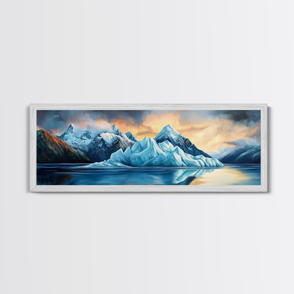 Iceberg Landscape Canvas Print, Arctic Ocean Wall Art, Blue Glacier Nature Art, Winter Wilderness Decor, Mountain Explorer Gift