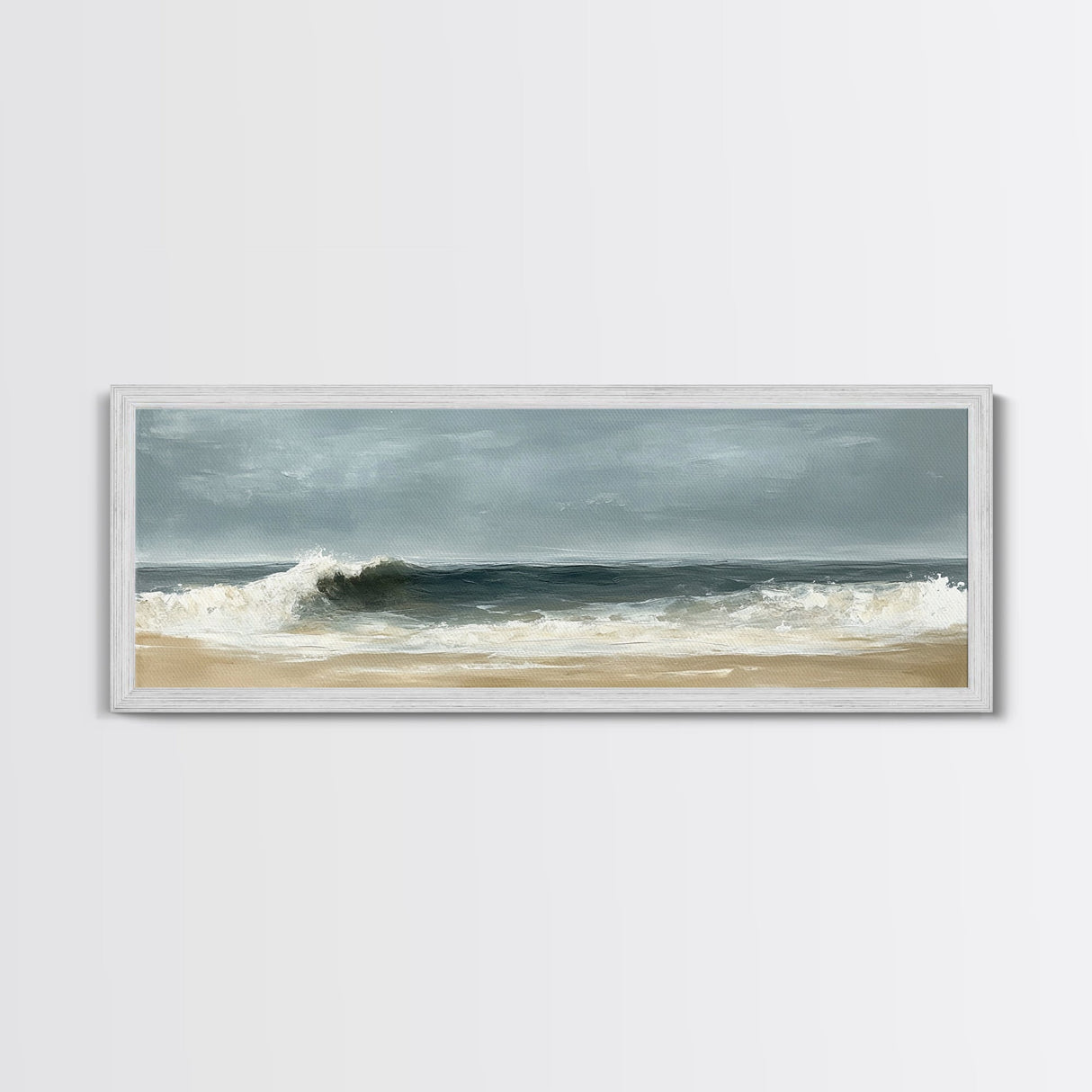 Stormy, Waves, Ocean, Moody, Canvas Print, Coastal Art, Nautical Wall Decor, Living Room Artwork, Dark Beach Painting