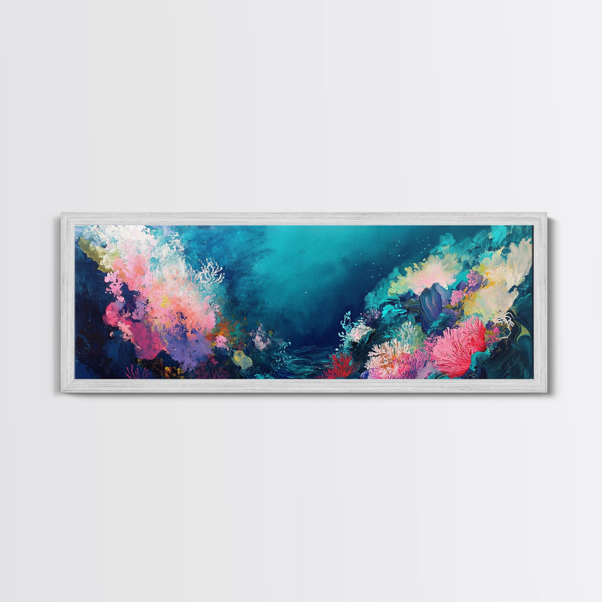 Underwater Coral Reef Canvas Print, Vibrant Ocean Life Wall Art, Marine Aesthetic, Coastal Home Decor, Sea Lovers Gift