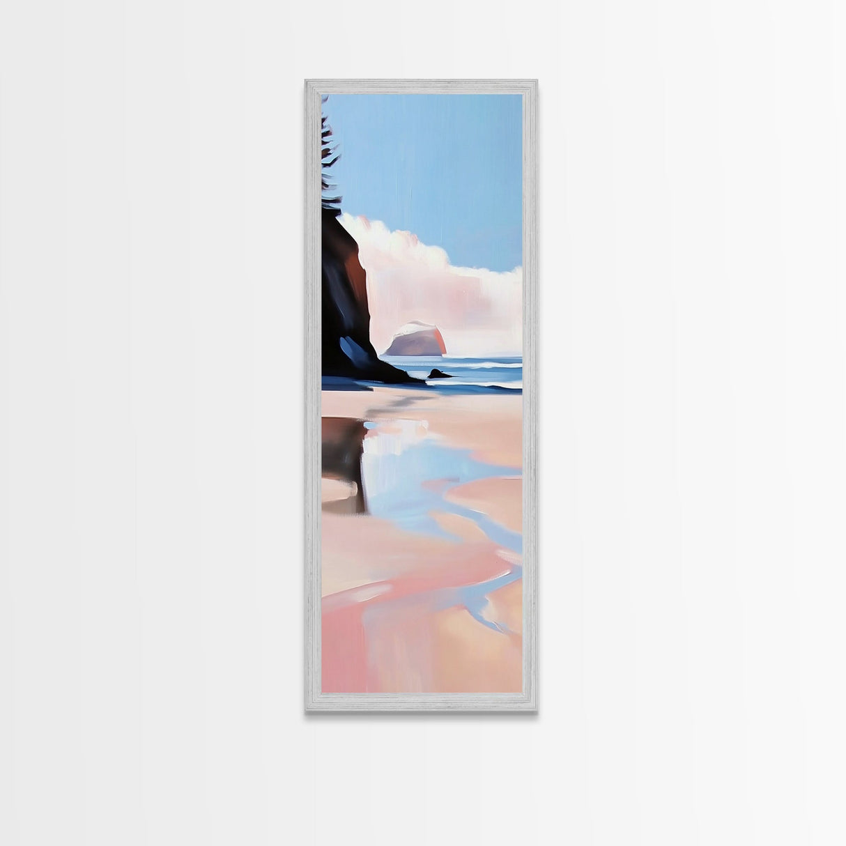 Tranquil Beach Scene, Coastal Canvas Print, Landscape Art, Sunset Decor, Serene Wall Art, Living Room Artwork, Beach Aesthetic