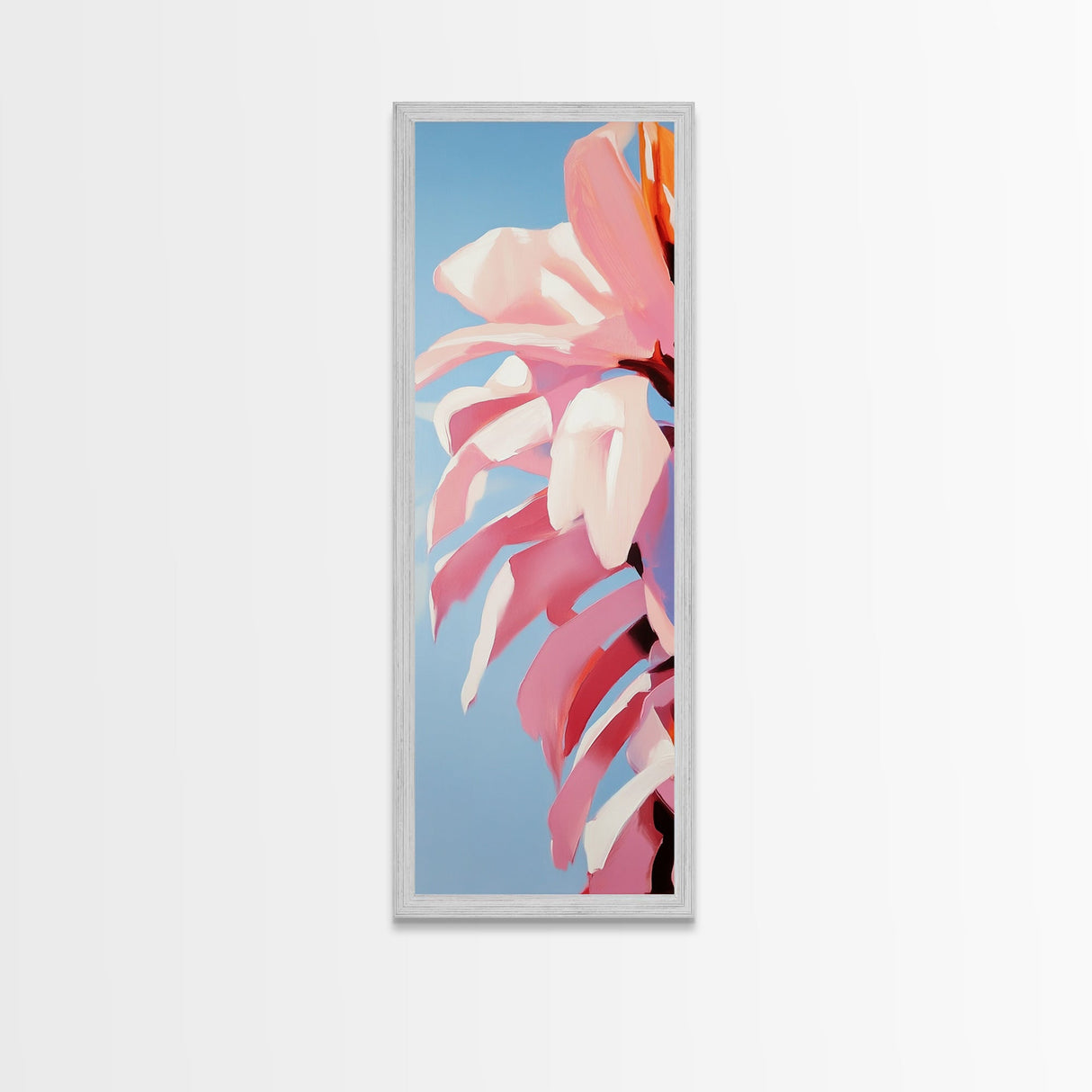 Floral, Pink Petals, Botanical, Nature Wall Art, Bedroom Wall Decor, Feminine Aesthetic, Modern Flower Painting, Canvas Print