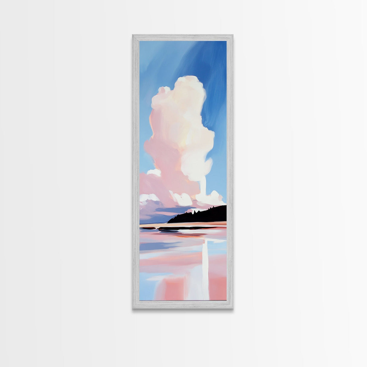 Sunset Clouds, Dreamy Sky, Soft Pastel, Aesthetic Landscape, Minimalist Art, Calm Atmosphere, Living Room, Canvas Print