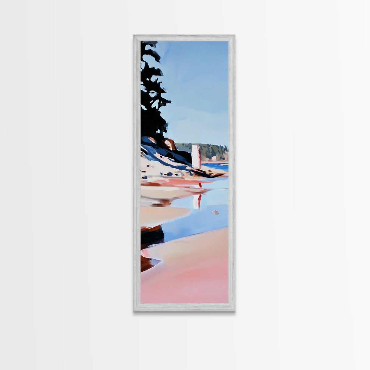 Lakeside Path, Sand Dunes, Coastal Horizon, Canvas Print, Beach Wall Art, Nature Inspired Decor, Serene Landscape, Boho Aesthetic