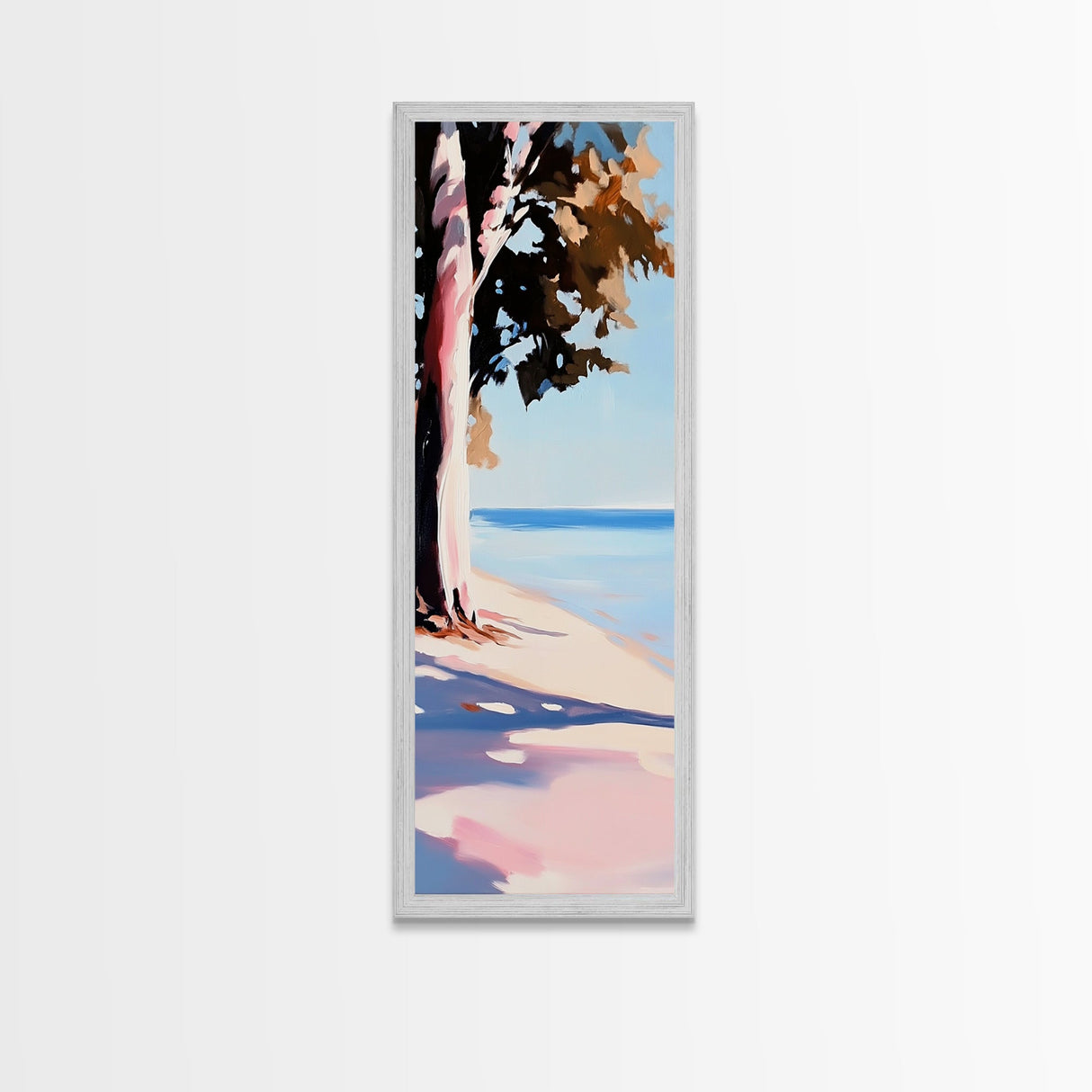 Serene Ocean, Pastel Beach, Coastal Landscape, Canvas Print, Minimalist Art, Living Room Art, Tranquil Seascape, Sunset Painting, Soft Colors