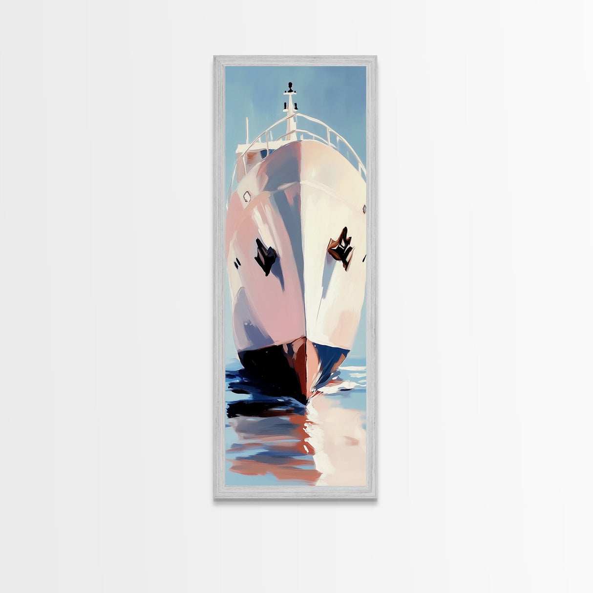 Luxury Yacht, Nautical Wall Art, Ocean Canvas Print, Maritime Aesthetic, Minimalist Decor, Coastal Living, Elegant Home Art
