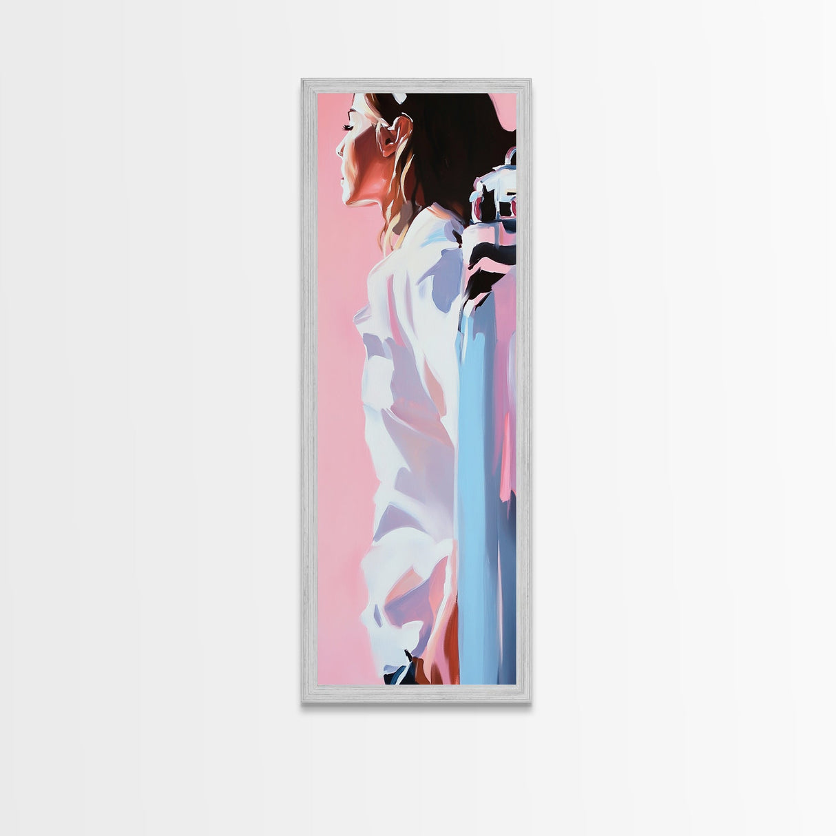 Sunset Reflection, Female Portrait, Canvas Print, Contemporary Wall Art, Minimalist Decor, Soft Aesthetic, Boho Home Art