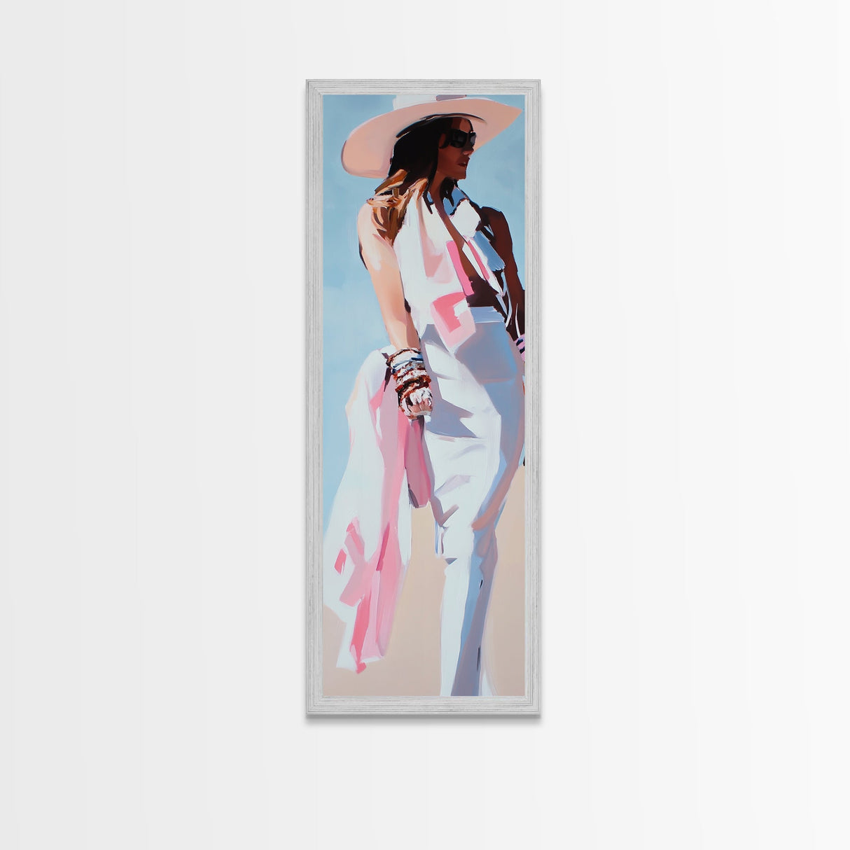 Western Chic, Cowgirl Art, Fashion Wall Art, Canvas Print, Boho Aesthetic, Stylish Home Decor, Minimalist Design, Modern Portrait