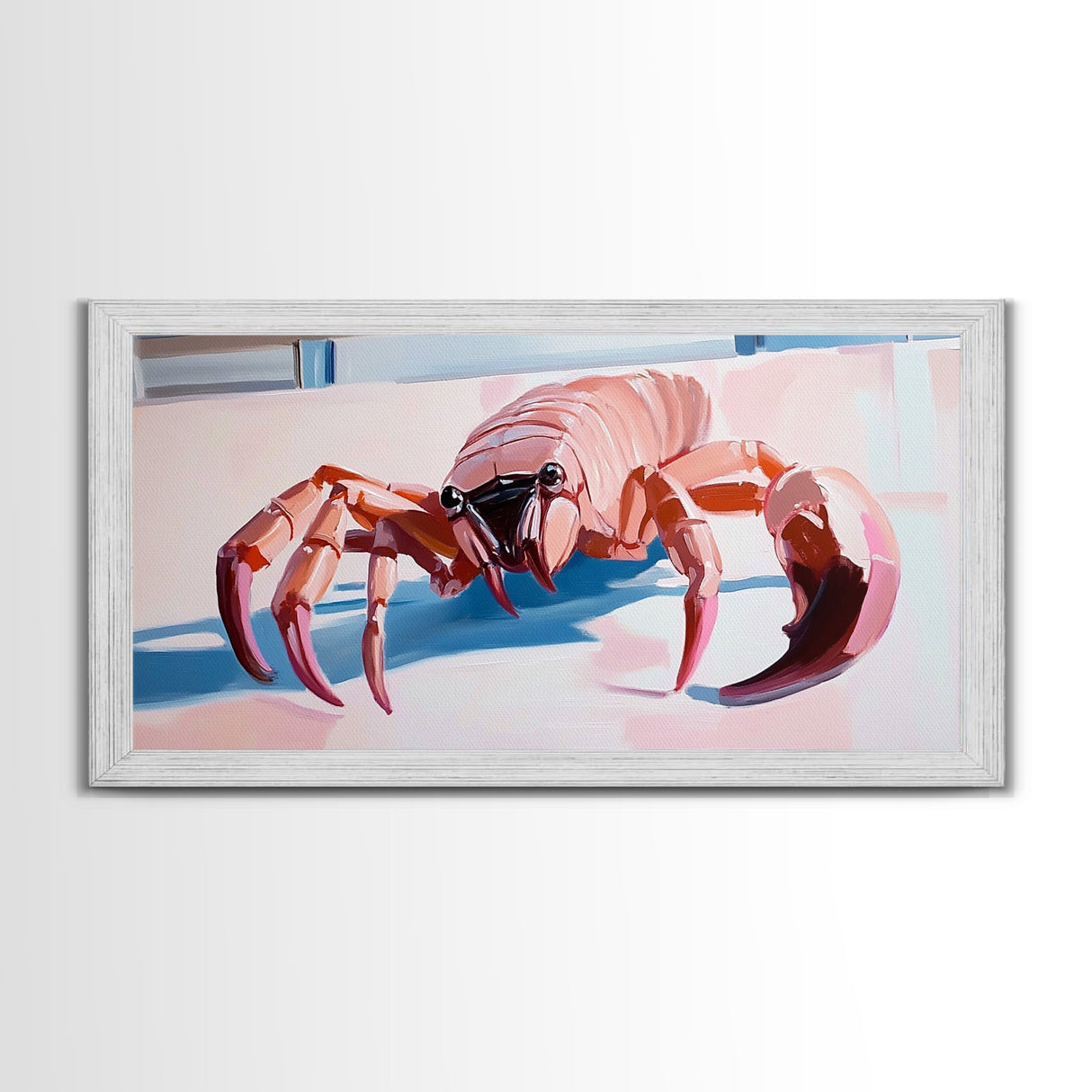 Fantasy Crab, Surrealism, Unique, Framed Canvas Print, Coastal Art, Whimsical Decor, Ocean Creature, Beach House, Statement Piece