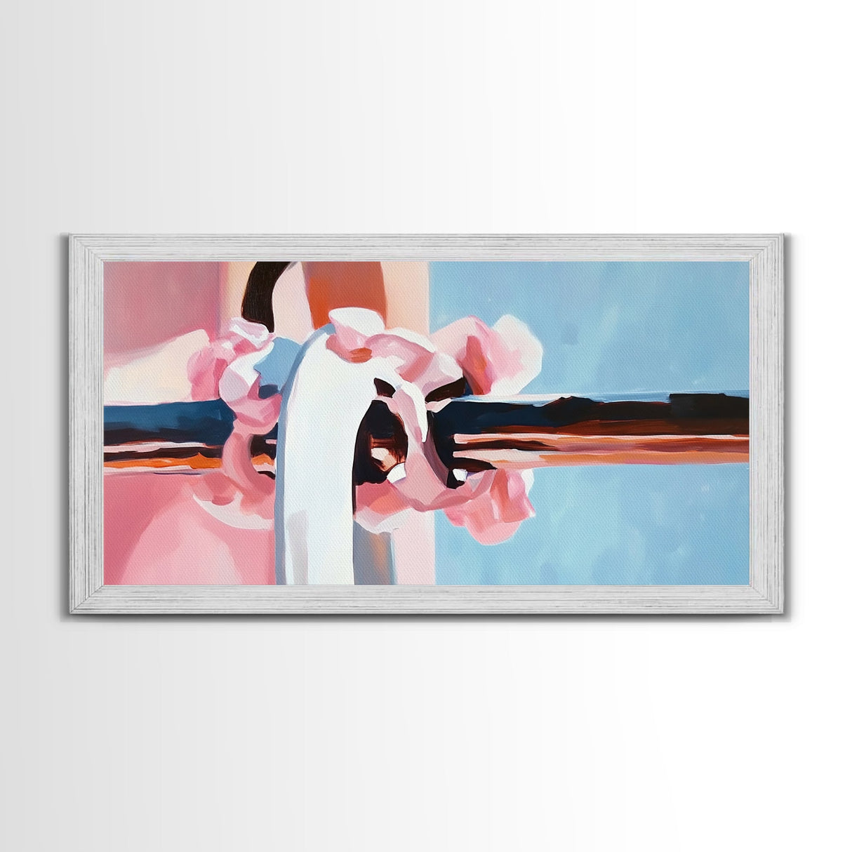 Soft Pink Scrunchie, Feminine Wall Art, Minimalist Pastel, Boho Chic Decor, Modern Abstract, Aesthetic Beauty, Canvas Print, Bedroom