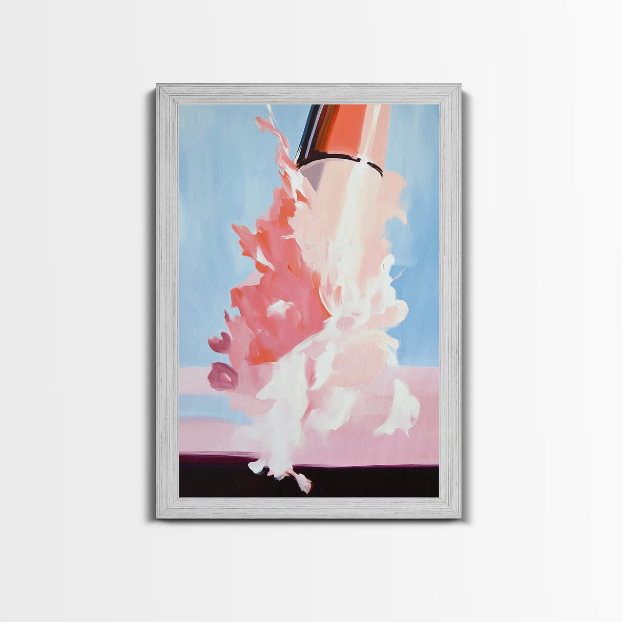 Cosmic Blast, Space Art, Sci-Fi Painting, Framed Canvas Print, Futuristic Wall Art, Modern Home Decor, Space Exploration Artwork