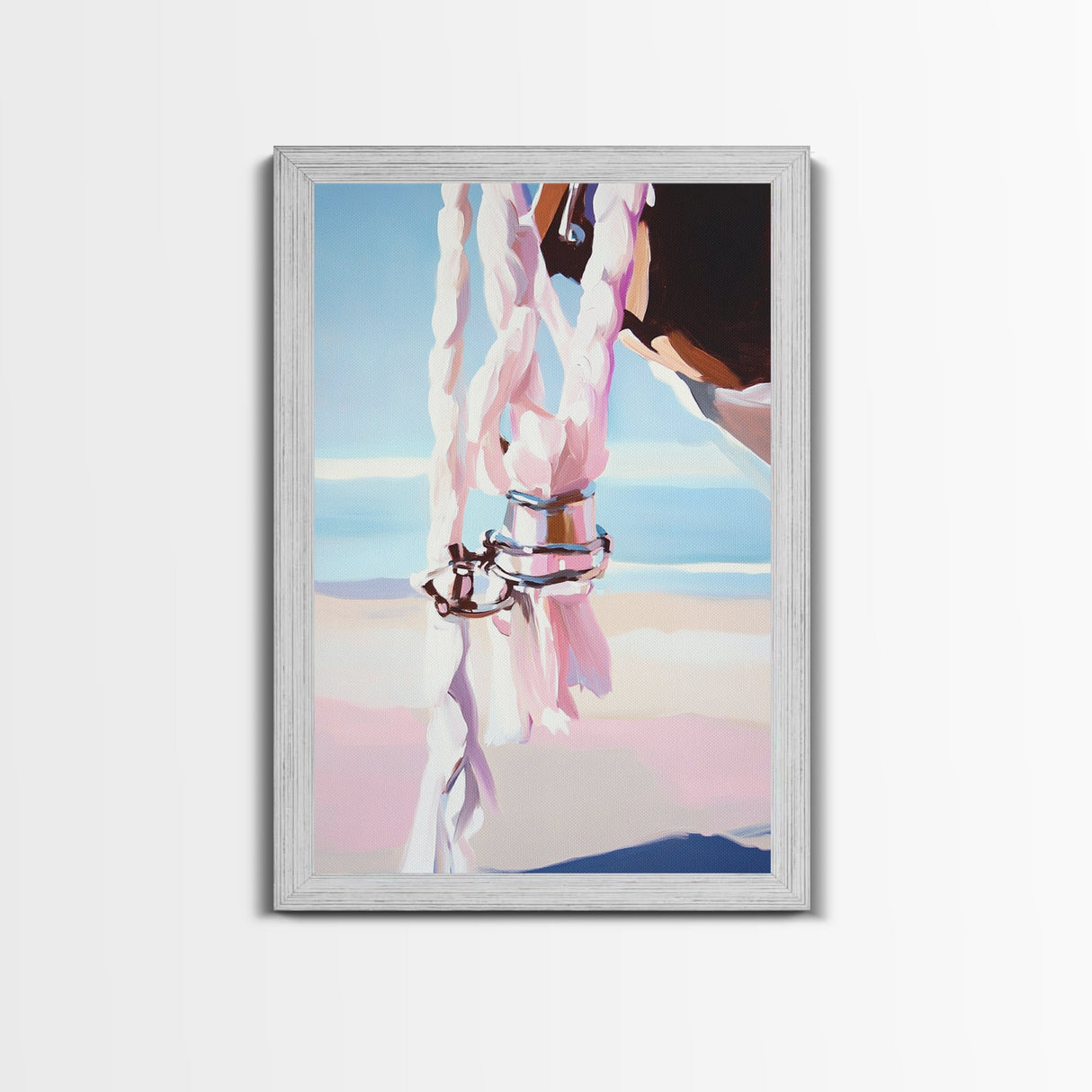 Hanging Rope, Beach House Art, Nautical Style, Canvas Print, Coastal Decor, Contemporary Home Wall Art, Living Room Statement