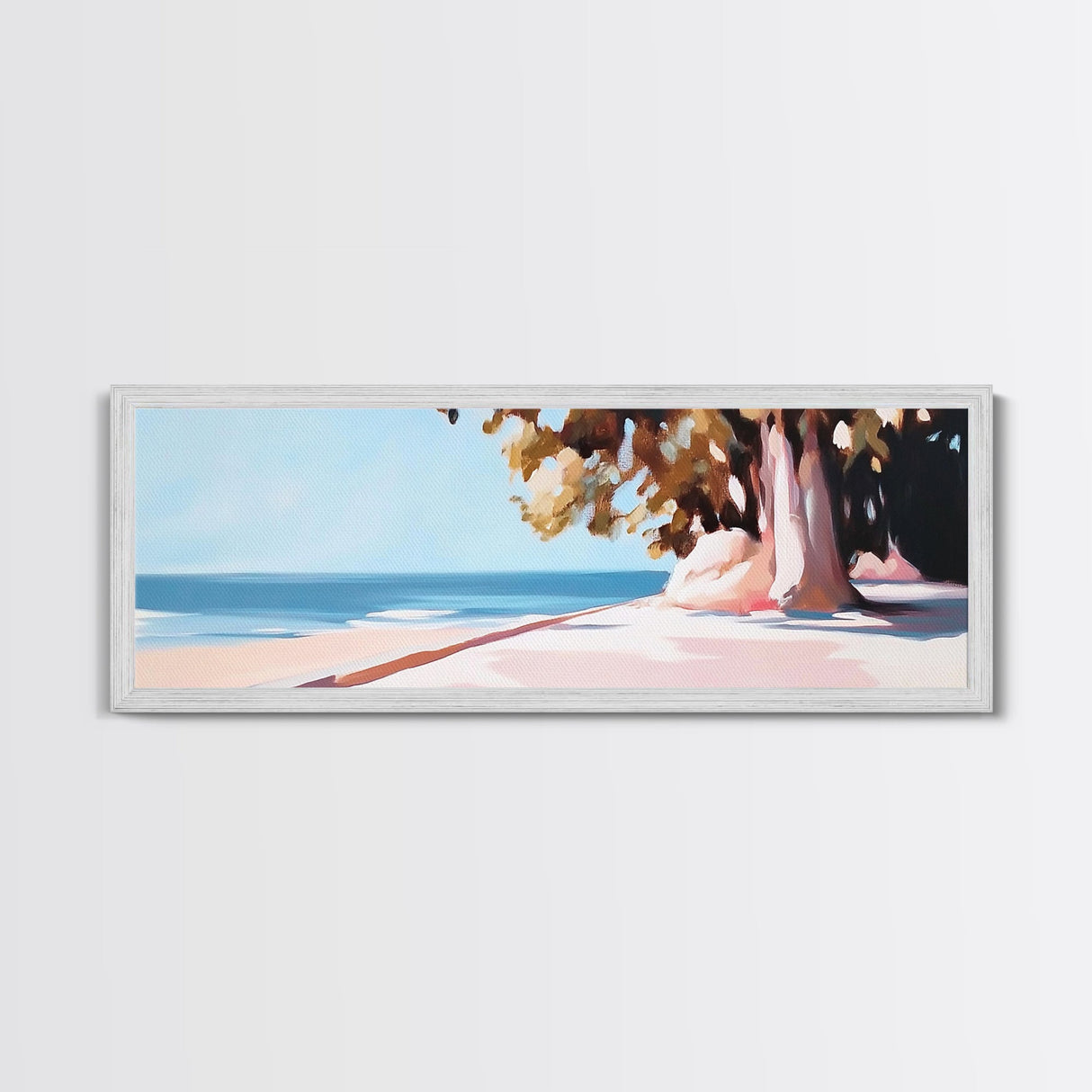 Beach Horizon, Coastal Escape, Tranquil Ocean Art, Seaside Aesthetic, Relaxing Home Decor, Bohemian Summer Vibes, Canvas Print