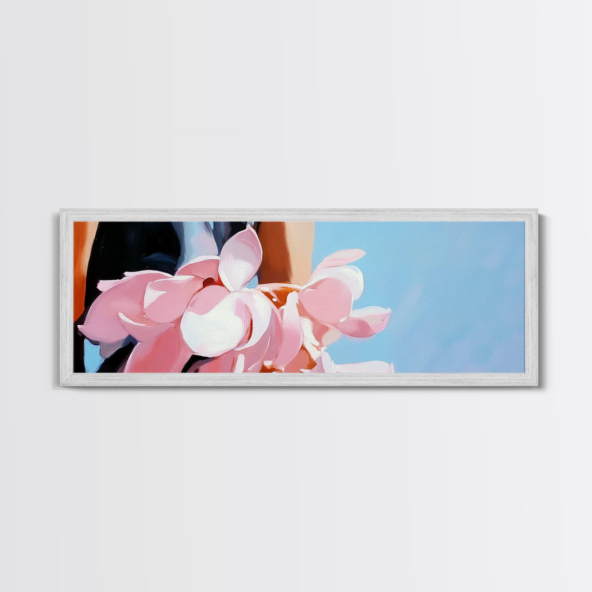 Pink Petals, Romantic Floral, Feminine Wall Art, Boho Aesthetic, Modern Bedroom Art, Pastel Colors, Canvas Print, Chic Flower Painting