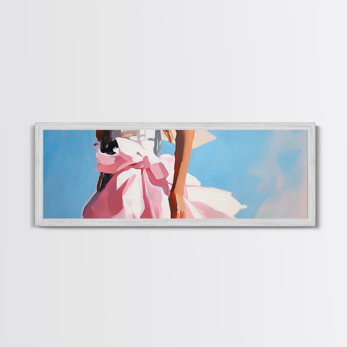 Feminine Elegance, Pink Dress, Chic Fashion Art, Canvas Print, Glamorous Wall Art, Modern Bedroom Decor, Romantic Soft Pastels