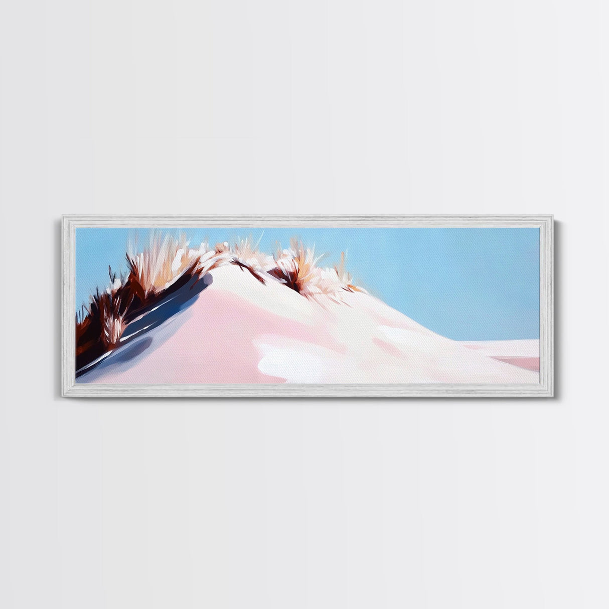 Dune Grass, Beach Landscape, Coastal Painting, Pastel Sand Art, Minimalist Seascape, Boho Wall Decor, Living Room Art, Canvas Print