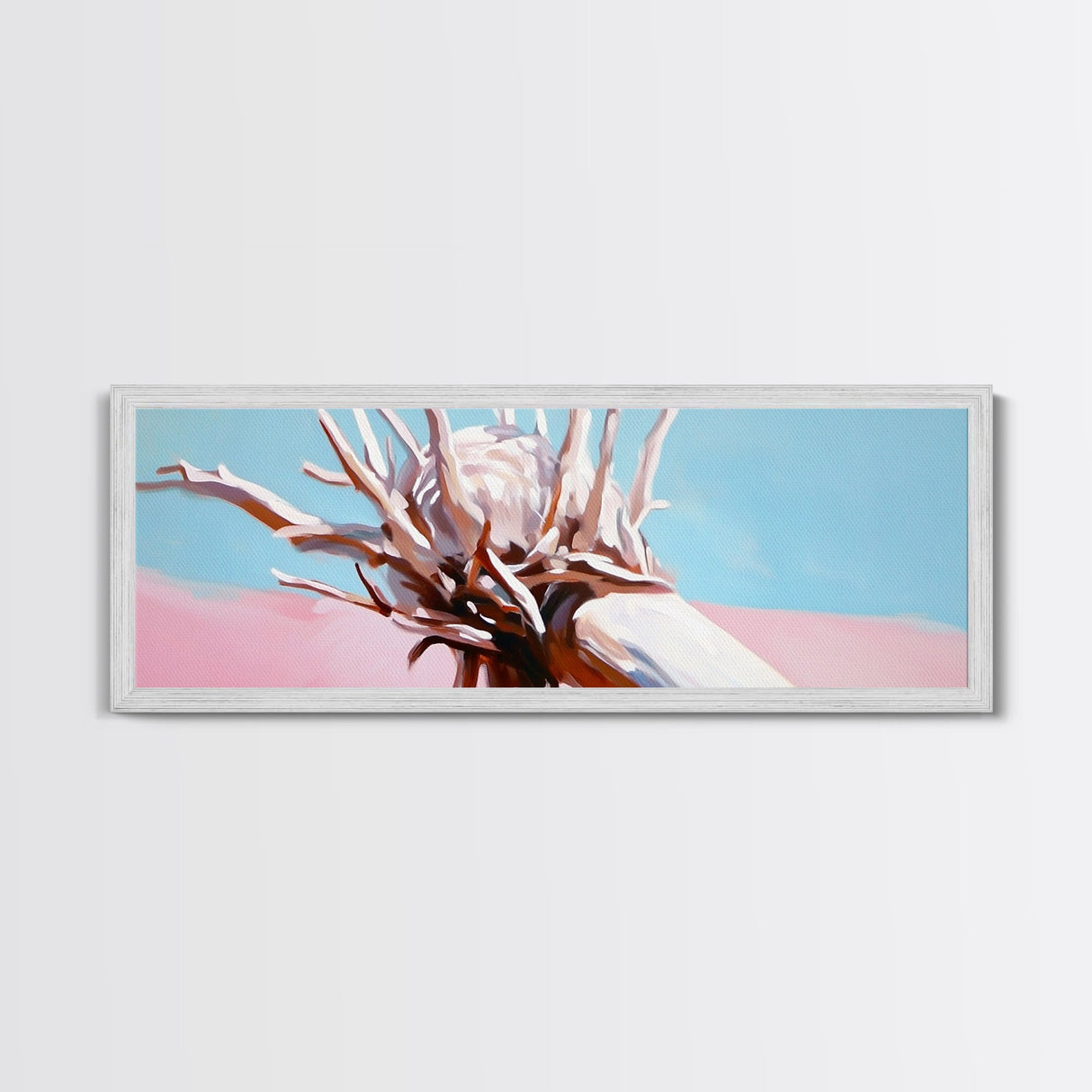 Palm Root, Coastal Texture, Natural Decor, Framed Canvas Print, Beach Wall Art, Boho Nature Style, Contemporary Minimalist Artwork