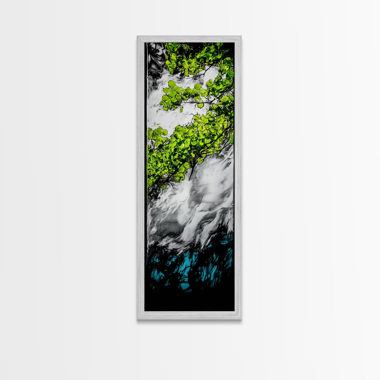 Green Abstract, Nature Inspired, Botanical Art, Canvas Print, Lush Leaves, Modern Home Decor, Office Wall Art, Contemporary Wall Art