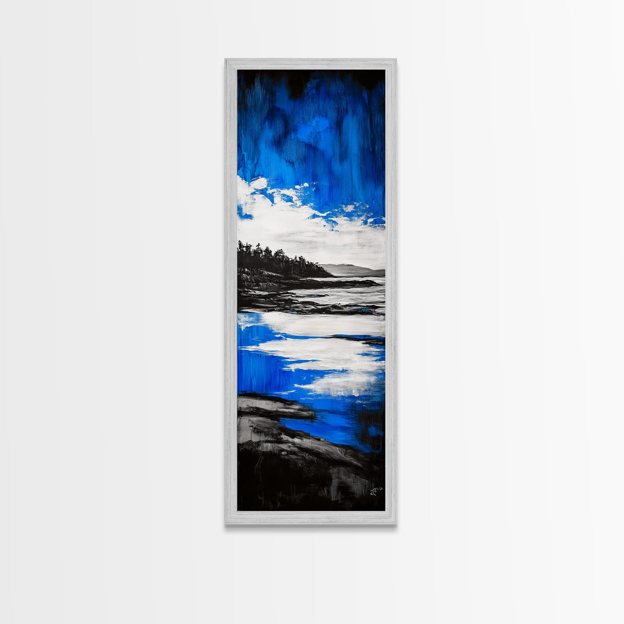 Coastal Serenity, Blue Ocean, Seascape, Canvas Print, Beach House Decor, Modern Wall Art, Minimalist Art, Living Room Wall Art