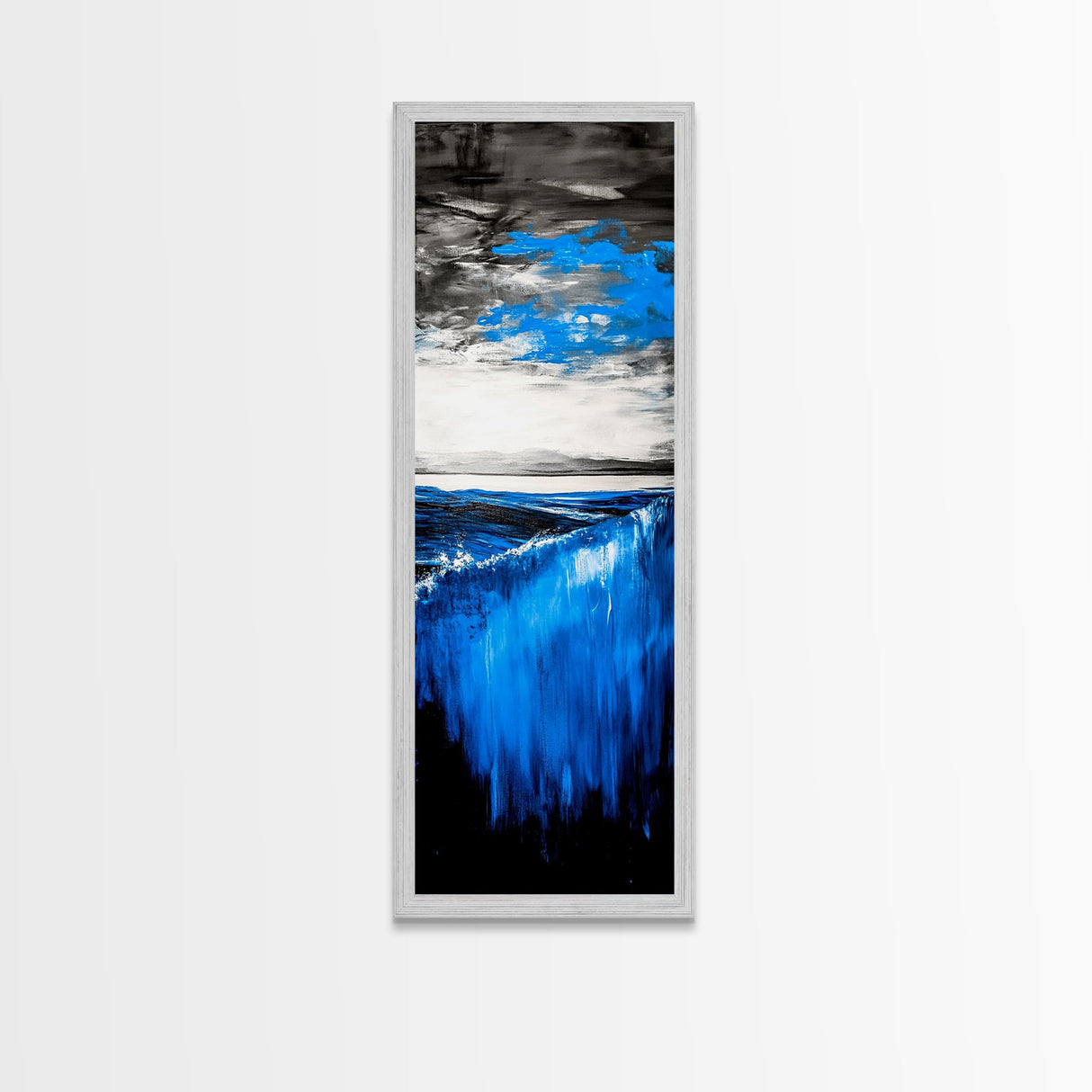 Stormy Waves, Dramatic Seascape, Moody Coastal Art, Canvas Print, Black and White Ocean Scene, Nautical Decor, Living Room Artwork