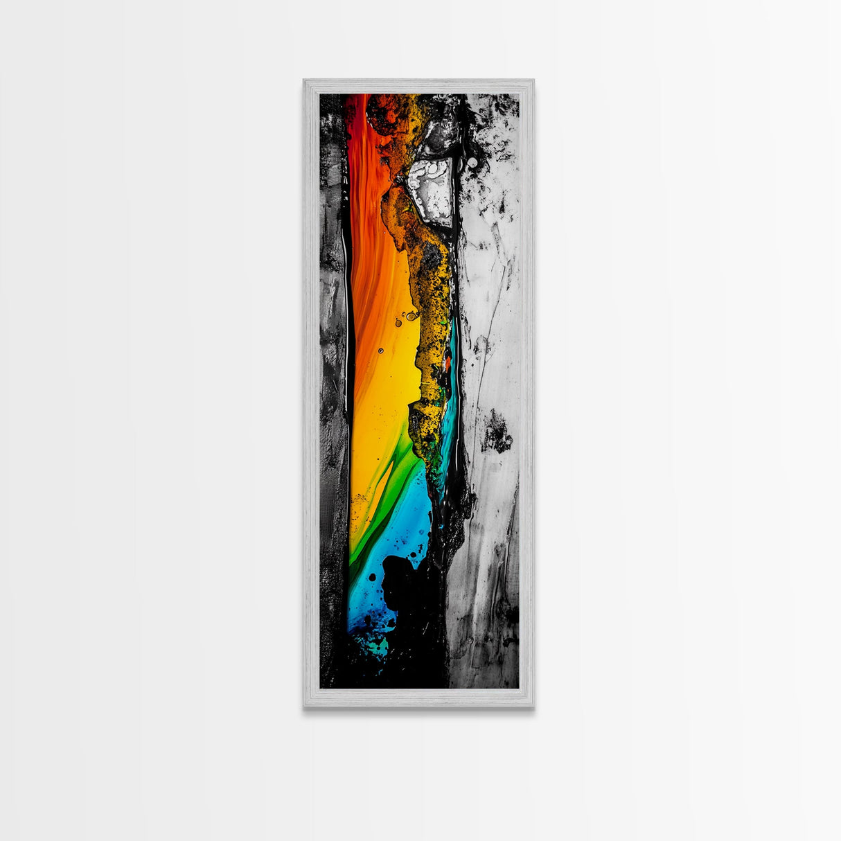 Surreal Vision, Futuristic Abstract, Black and White, Canvas Print, Contemporary Artwork, Living Room Decor, Modern Art, Mystical Vibes