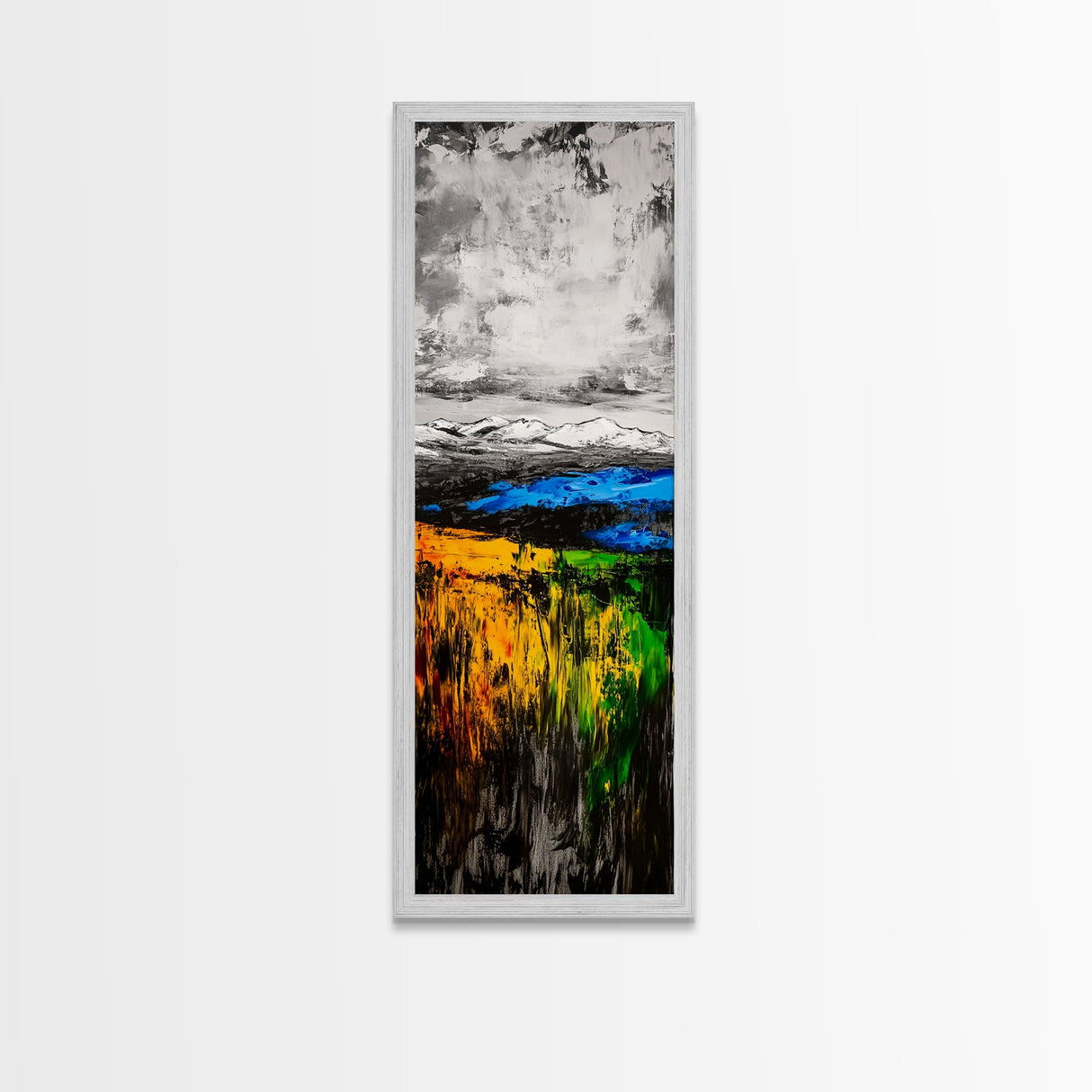 Colorful Fields, Abstract Landscape Art, Modern Nature Wall Decor, Vibrant Impressionist Painting, Living Room Wall Art, Canvas Print