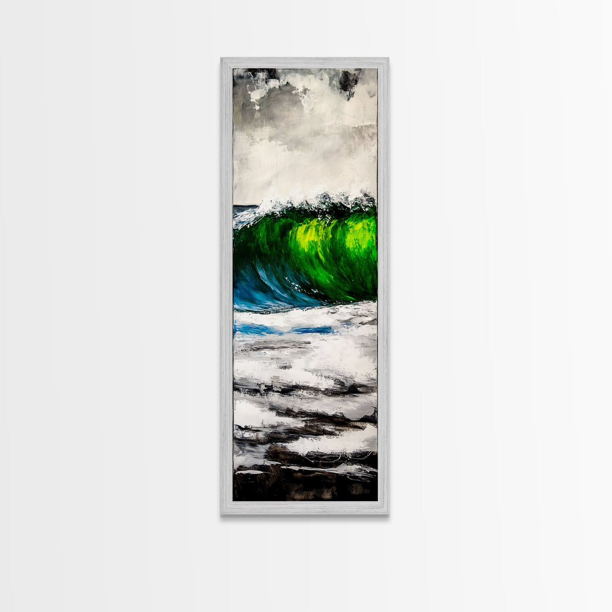 Ocean Wave, Bold Abstract Seascape, Coastal Wall Art, Framed Canvas Print, Modern Home Decor, Beach Inspired Artwork, Statement Piece