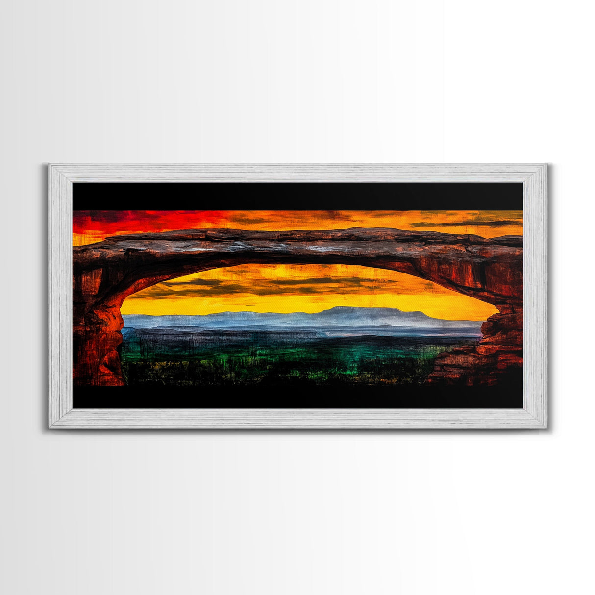 Desert Arch, Southwest Landscape, National Park Painting, Sunset Wall Art, Western Home Decor, Grand Canyon Art, Canvas Print