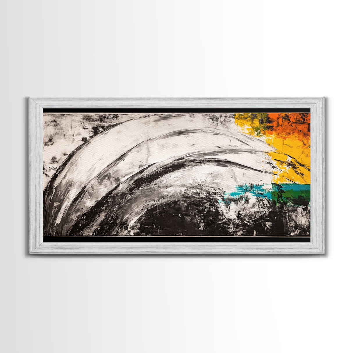 Abstract Waves, Modern Wall Art, Contemporary Painting, Minimalist Art, Framed Canvas Print, Living Room Decor, Unique Artwork