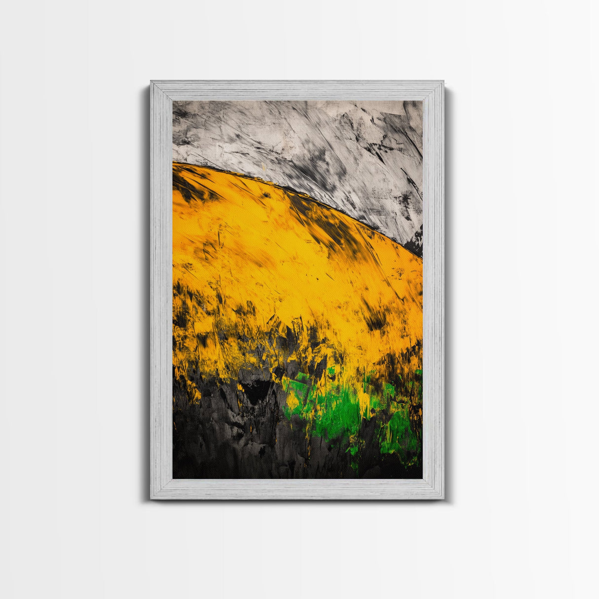 Golden Hills, Abstract Landscape, Earthy Tones, Autumn Wall Art, Warm Color Palette, Nature Inspired, Living Room Art, Framed Canvas Print