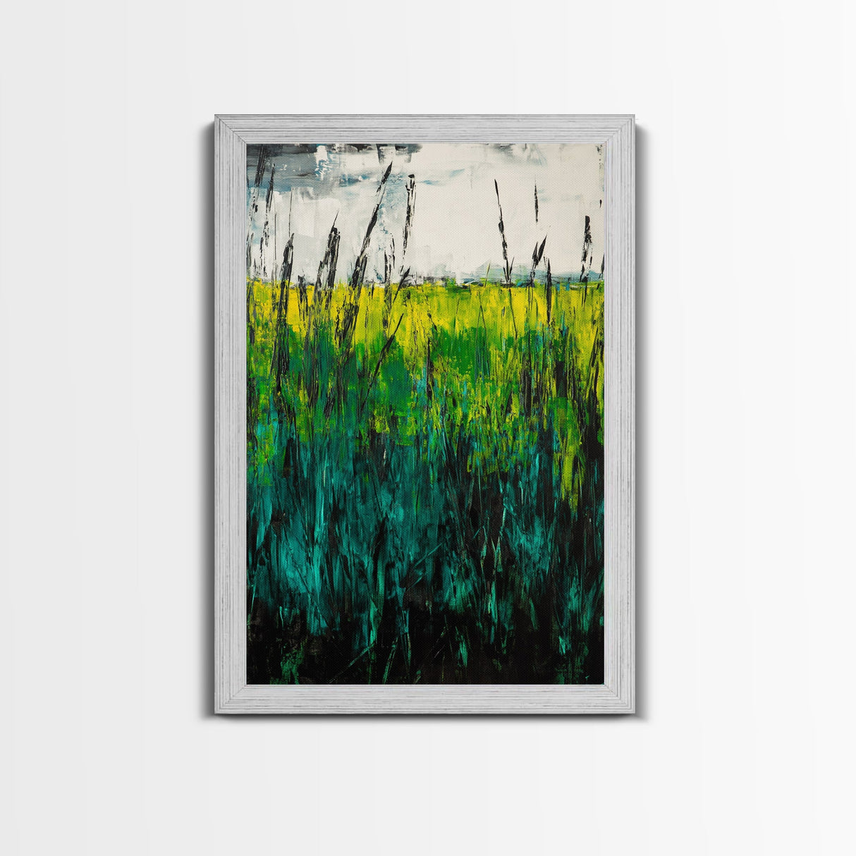 Wheat Field, Landscape Art, Framed Canvas Print, Nature Wall Art, Countryside Painting, Rustic Farmhouse Decor, Bedroom Art