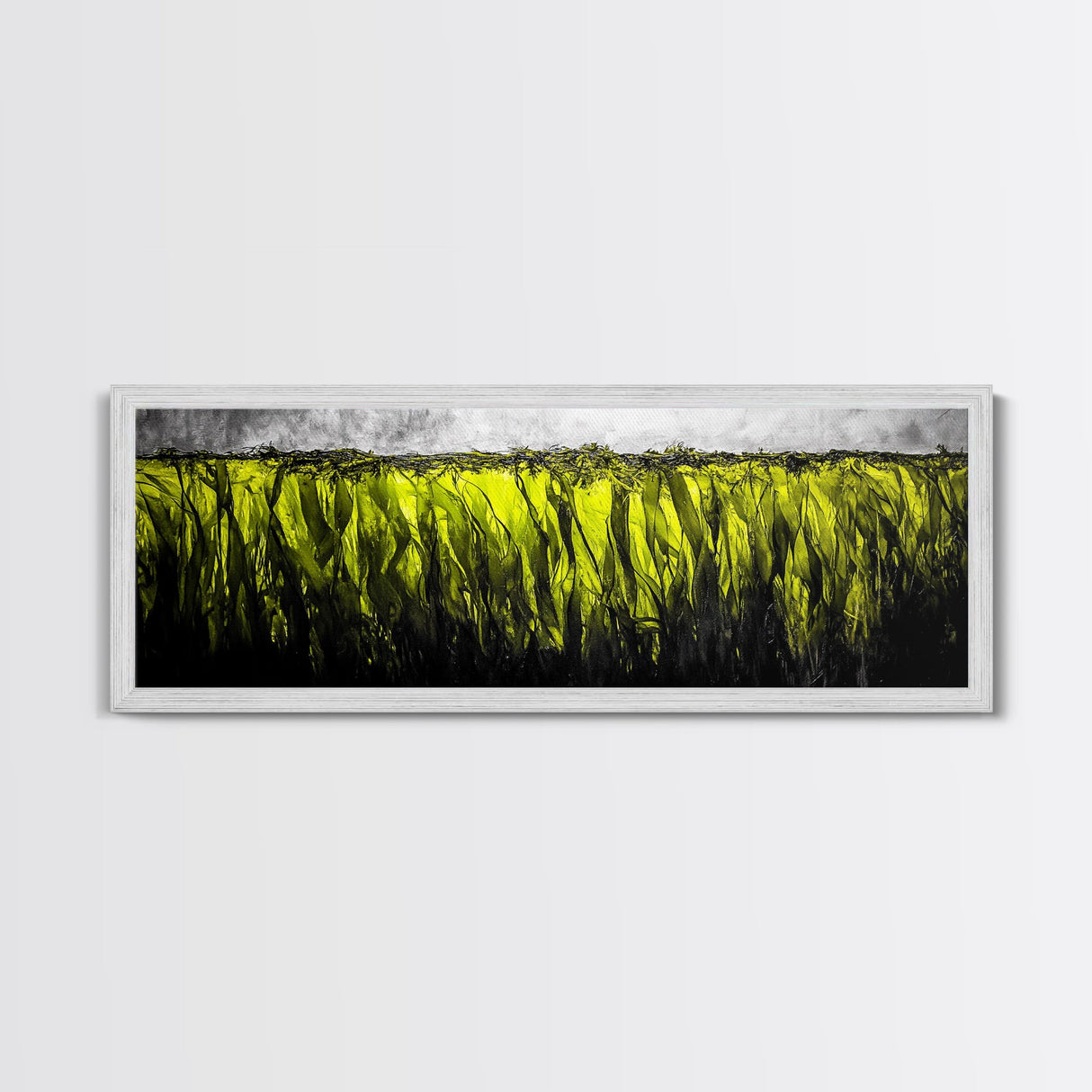 Seaweed Motion, Ocean Canvas Print, Coastal Wall Art, Minimalist Abstract, Green Sea Art, Nature Inspired, Modern Decor, Living Room Art