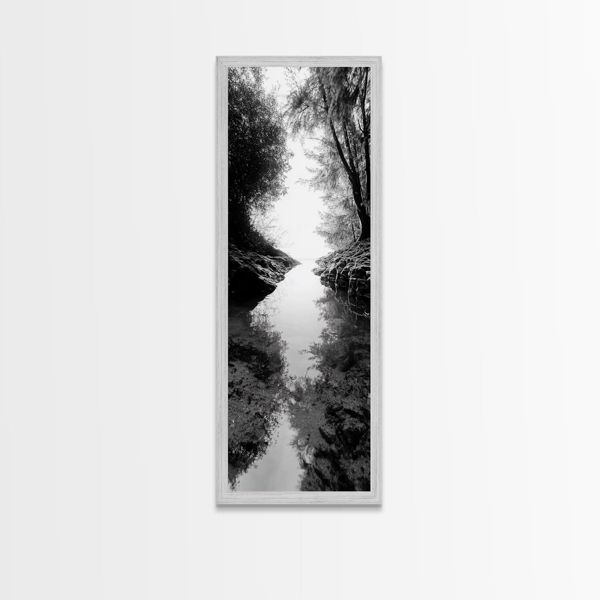 Secret Pathway, Forest Creek, Hidden Escape, Canvas Print, Magical Woodland Art, Hallway or Entryway Mystical Nature Decor, Bathroom Art