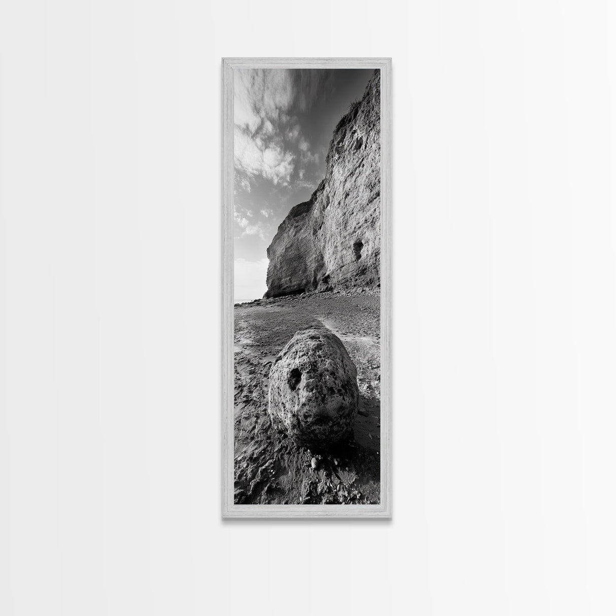 Seaside Cliffs, Coastal Rock, Rugged Beauty, Framed Canvas Print, Nature Wall Art, Rustic Beach Decor, Boho Vibe, Earthy Textures