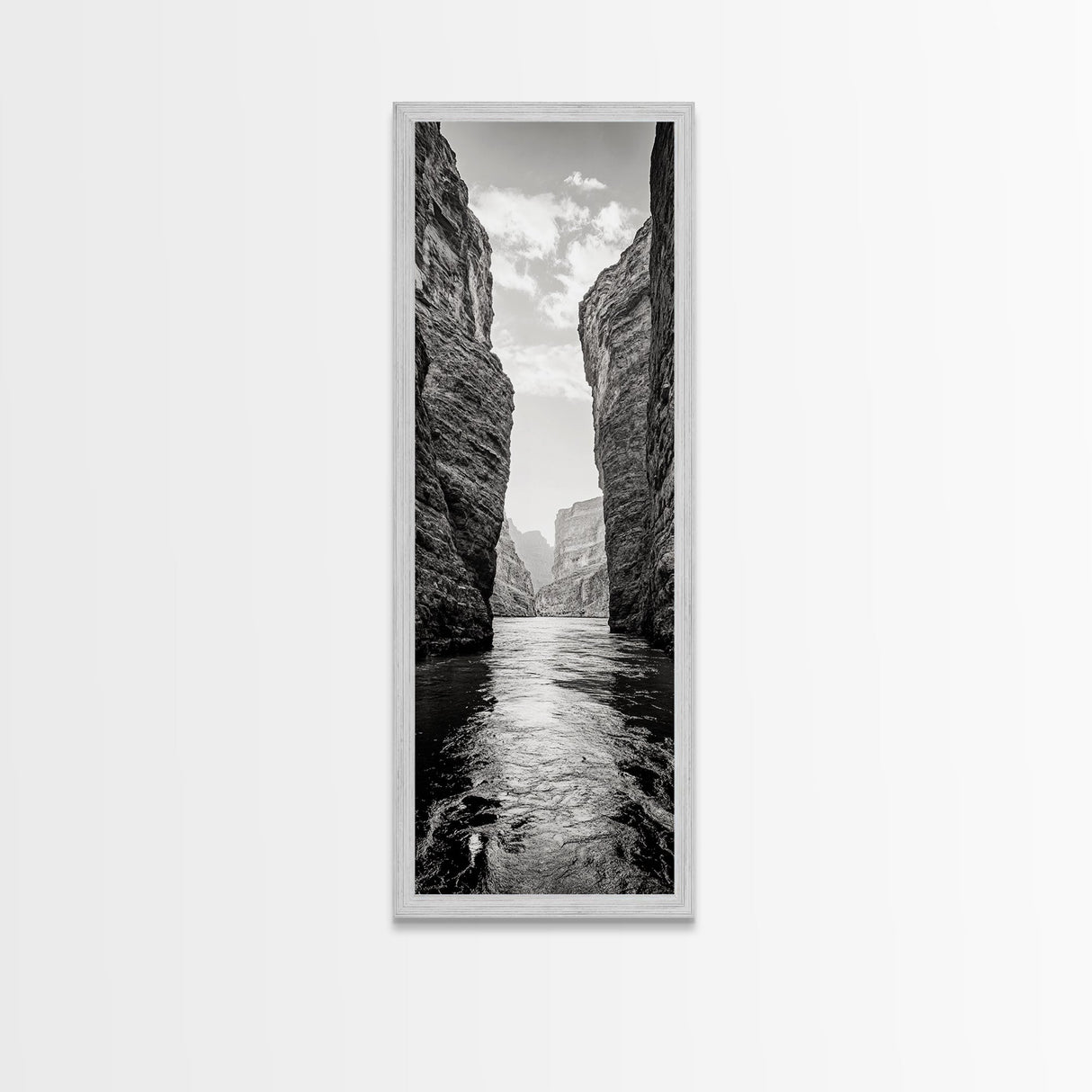 Canyon River, Desert Passage, Rugged Cliffs, Adventure Scene, Framed Canvas Print, Western Wall Art, Office Art, Den Nature Decor