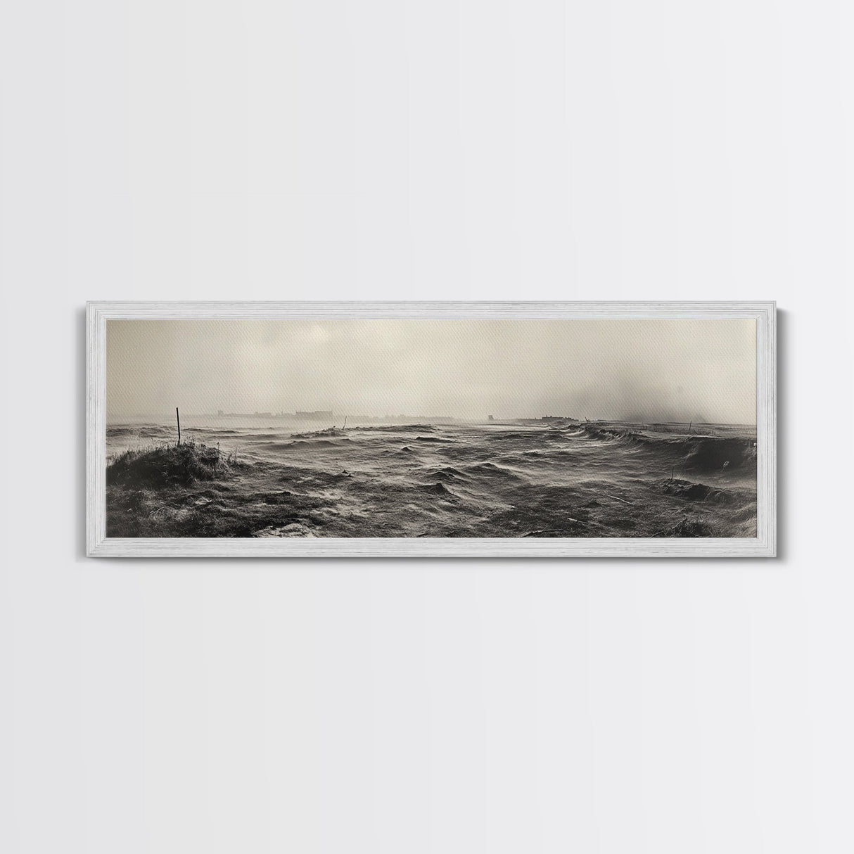 Windy Field, Dust Storm, Desert Mist, Dystopian Vibes, Canvas Print, Fall Office Wall Art, Moody Landscape Photography, Earth Tones