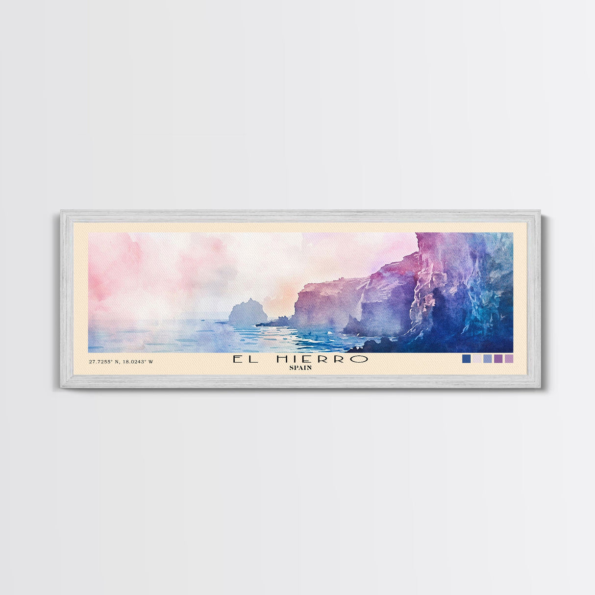 El Hierro, Spain Watercolor Beach Print, Vacation Gift, Spain Wall Art, Beach Painting, Beach Decor, Beach Painting