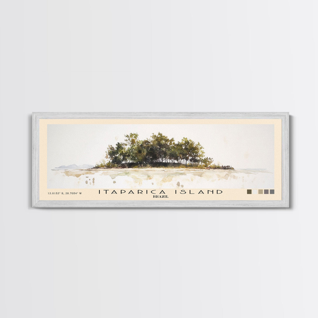 Itaparica Island, Brazil Watercolor Beach Print, Vacation Gift, Brazil Wall Art, Beach Painting, Beach Decor, Beach Painting