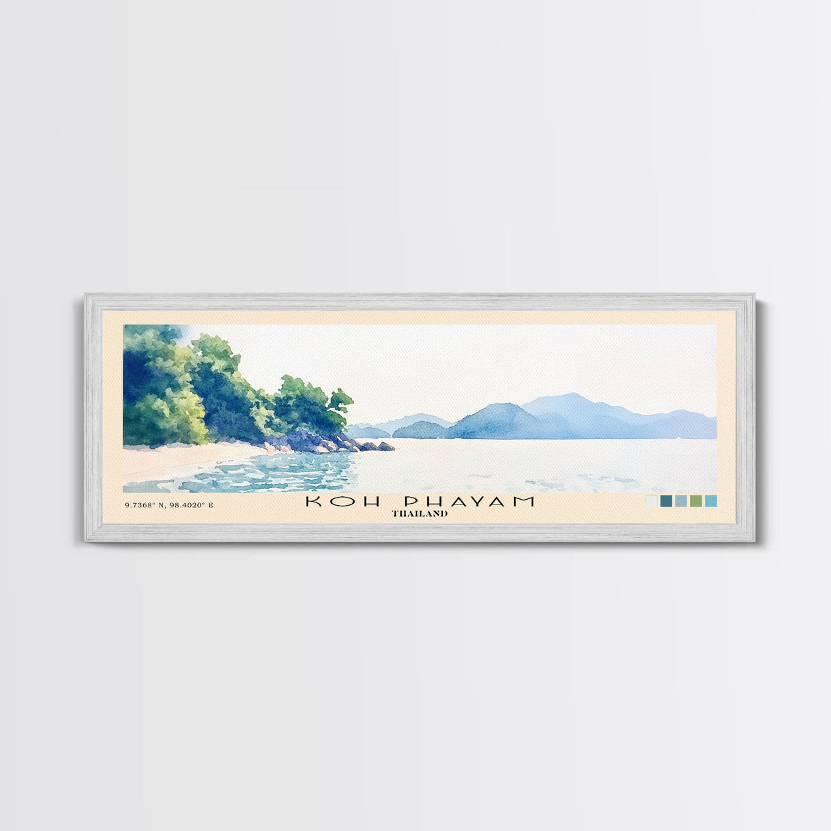 Koh Phayam, Thailand Watercolor Beach Print, Vacation Gift, Thailand Wall Art, Beach Painting, Beach Decor, Beach Painting