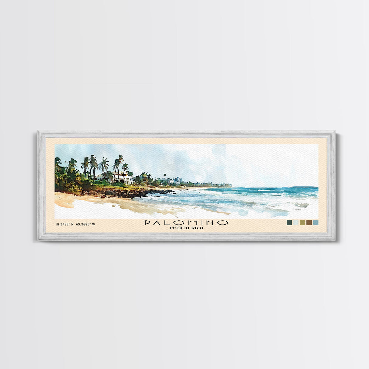 Palomino, Puerto Rico Watercolor Beach Print, Vacation Gift, Puerto Rico Wall Art, Beach Painting, Beach Decor, Beach Painting