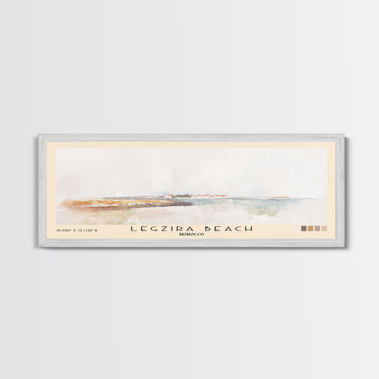 Legzira Beach, Morocco Watercolor Beach Print, Vacation Gift, Morocco Wall Art, Framed Canvas Print, Framed Beach Painting