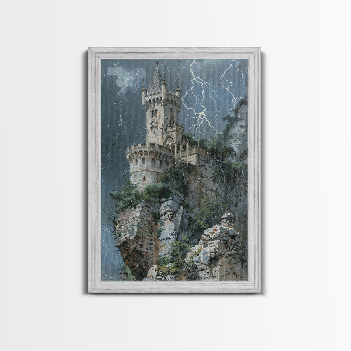 Ghostly Forest Path, Halloween Art, Spooky Wall Decor, Framed Canvas Print, Creepy Art, Halloween Wall Decor, Seasonal Wall Art