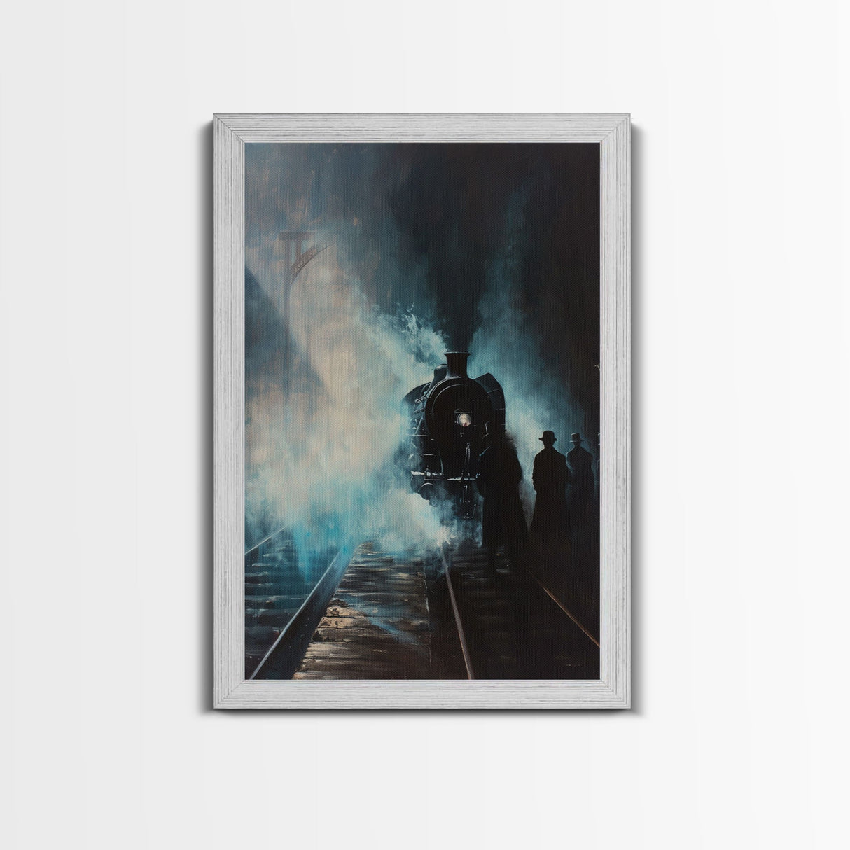 Mysterious Spooky Carnival Tent Framed Canvas Print, Halloween Wall Art, Haunted House Decor, Ghostly Home Decoration, Halloween Art