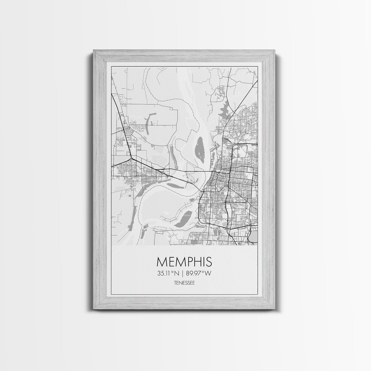 Memphis Street Map, Tennessee Map, City Map Art, Modern Art, Wall Art, Canvas Print, Music Room Décor, Housewarming Gift, Travel Art