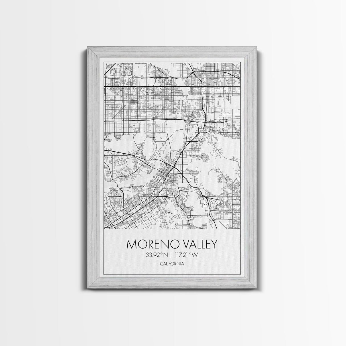 Moreno Valley Street Map, California Map, City Map Art, Modern Art, Wall Art, Canvas Print, Wall Art For Bedroom, Couple Gift, Travel Print