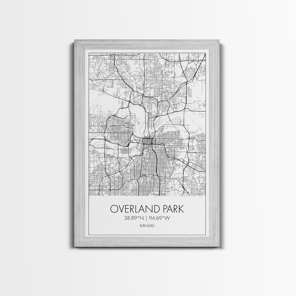 Overland Park Street Map, Kansas Map, City Map Art, Modern Art, Wall Art, Canvas Print, Gift For Her, Bedroom Wall Art, Travel Wall Décor