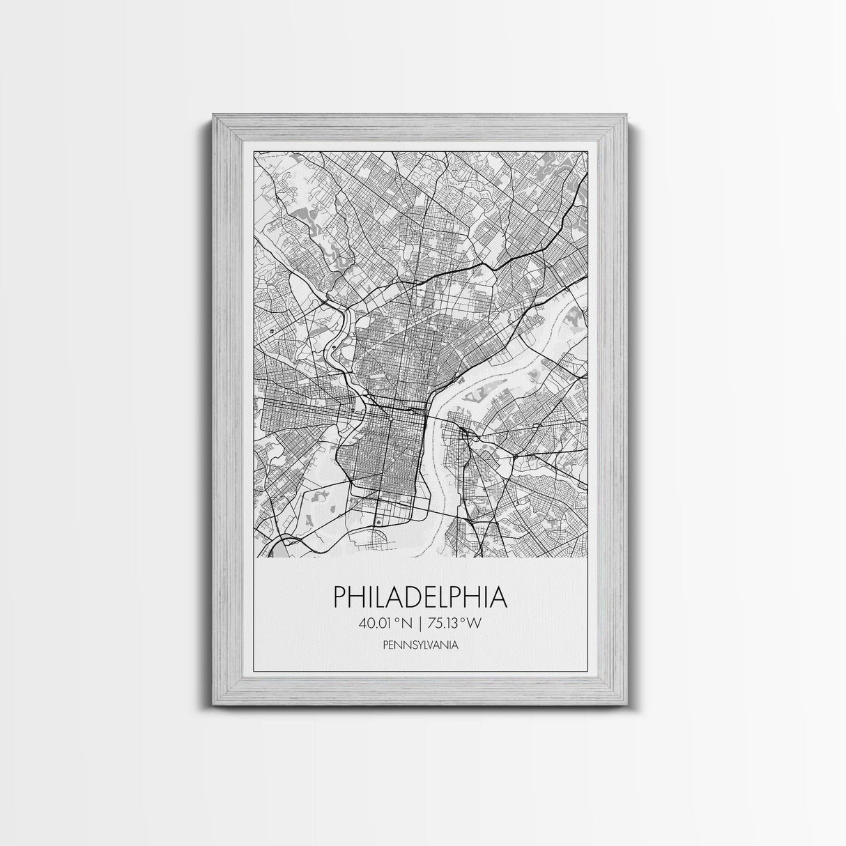 Philadelphia Street Map, Pennsylvania Map, City Map Art, Minimalist Art, Wall Art, Canvas Print, Bedroom Print, Gift For Him, Travel Print