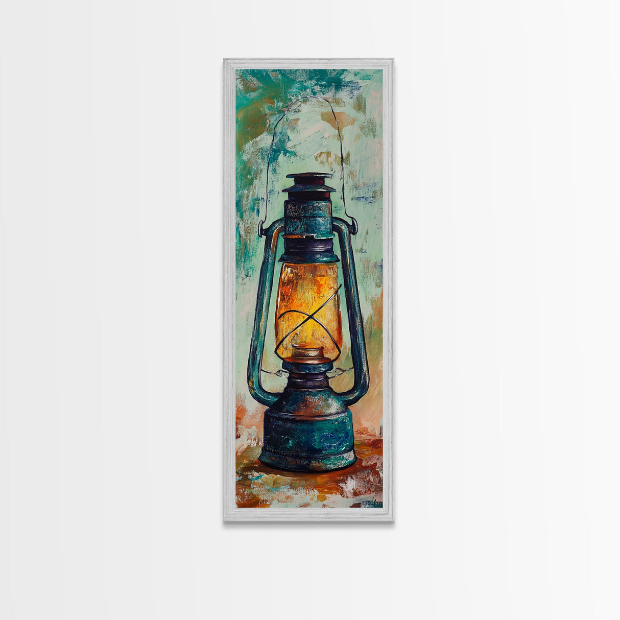 Lantern Glow Canvas Print rustic decor moody art farmhouse art wabi sabi art guest room art gift idea him gift idea her