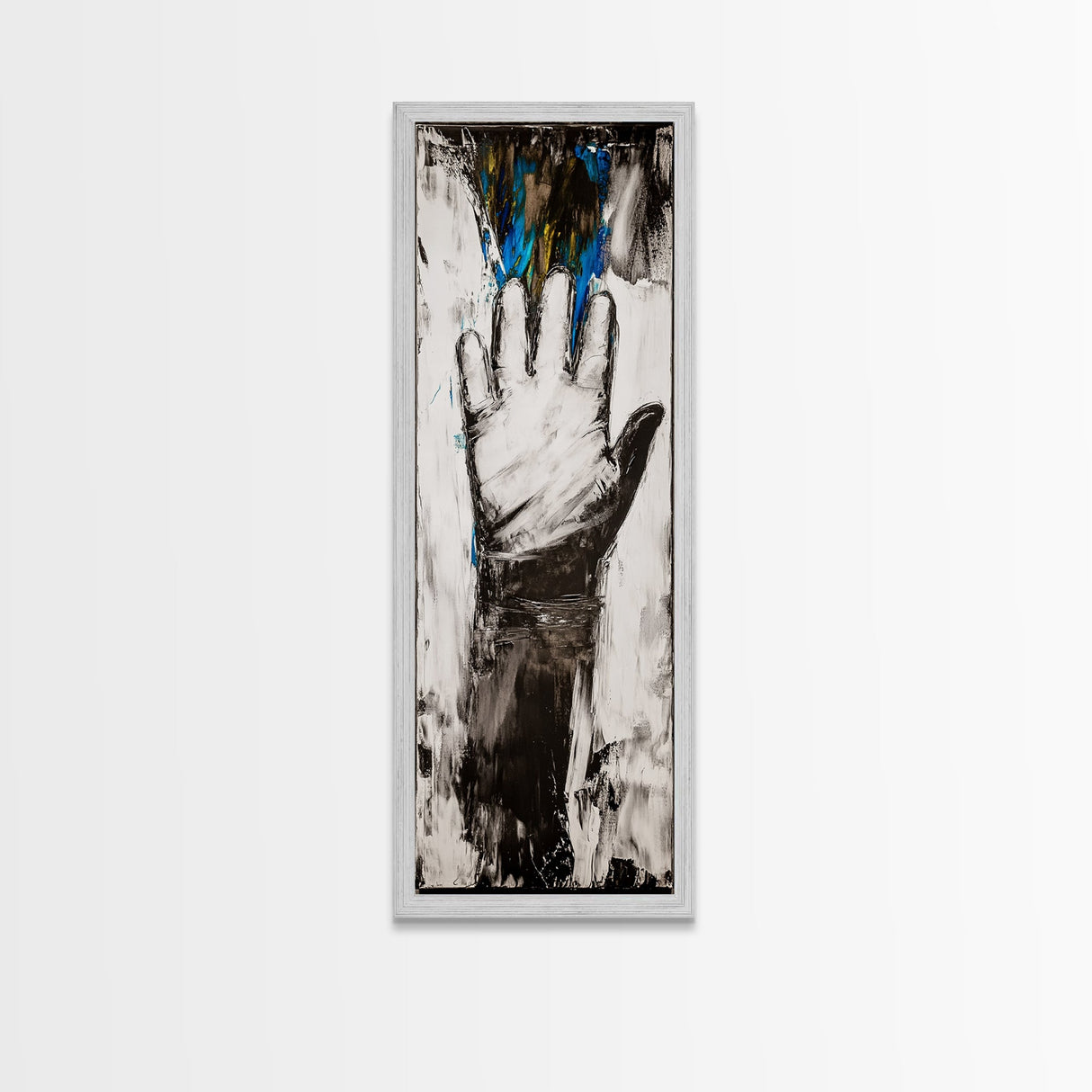 Abstract Hand Painting Framed Canvas Print moody art dark romance painting geometric wall art contemporary home decor unique gift