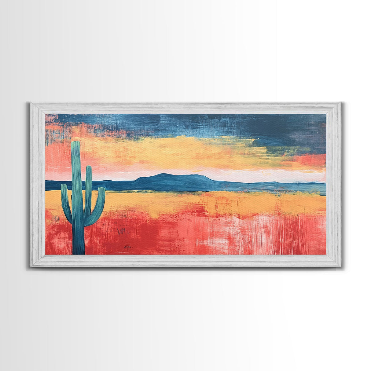 Desert Landscape Art, Framed Canvas Print, Joshua Tree Art, Southwest Wall Art, Extra Wide Art, Above Bed Wall Art, Boho Art, Rustic Decor